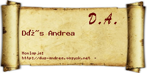 Dús Andrea névjegykártya